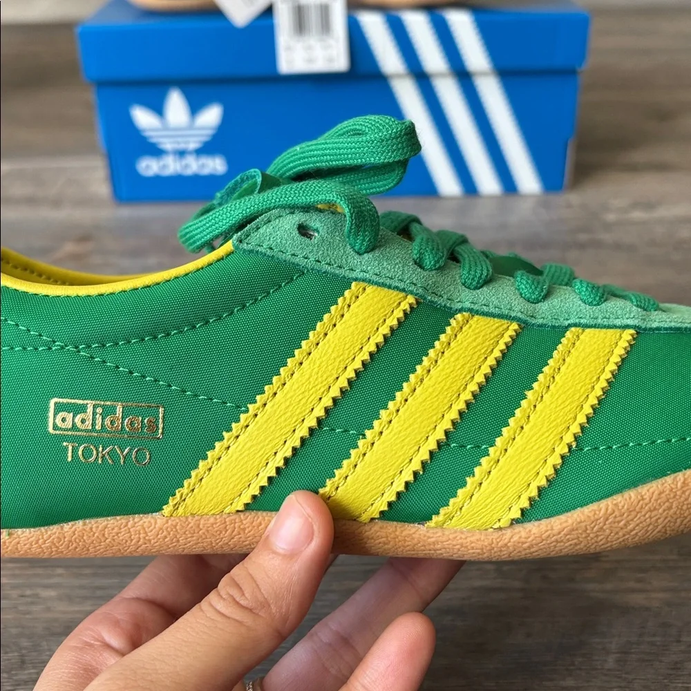 NWT Adidas Women's Tokyo 'Green Pure Sulfur' Shoes JI3298 - Picture 3 of 10